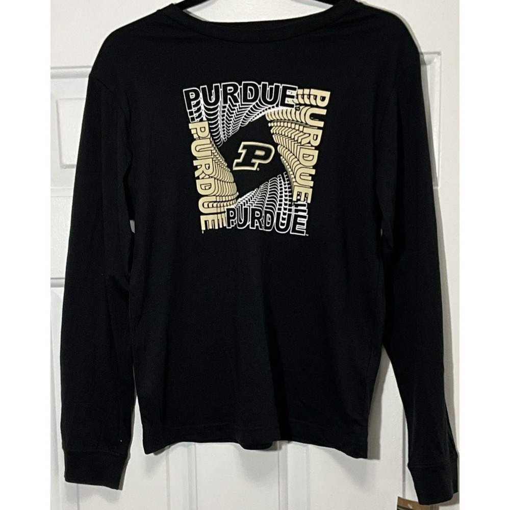 Purdue Boilermakers Long Sleeve Athletic Black Shirt Women's XL 16/18
